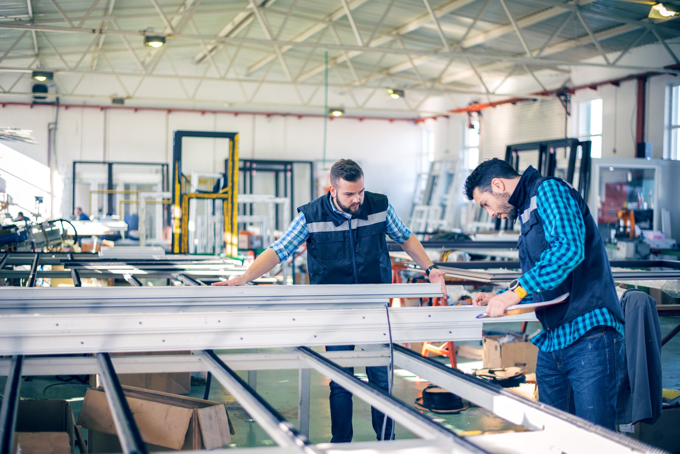Factory interiors for manufacturing PVC windows and doors
